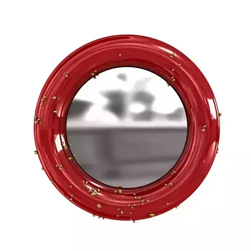 Belize round modern mirror brabbu 3d model 3D model