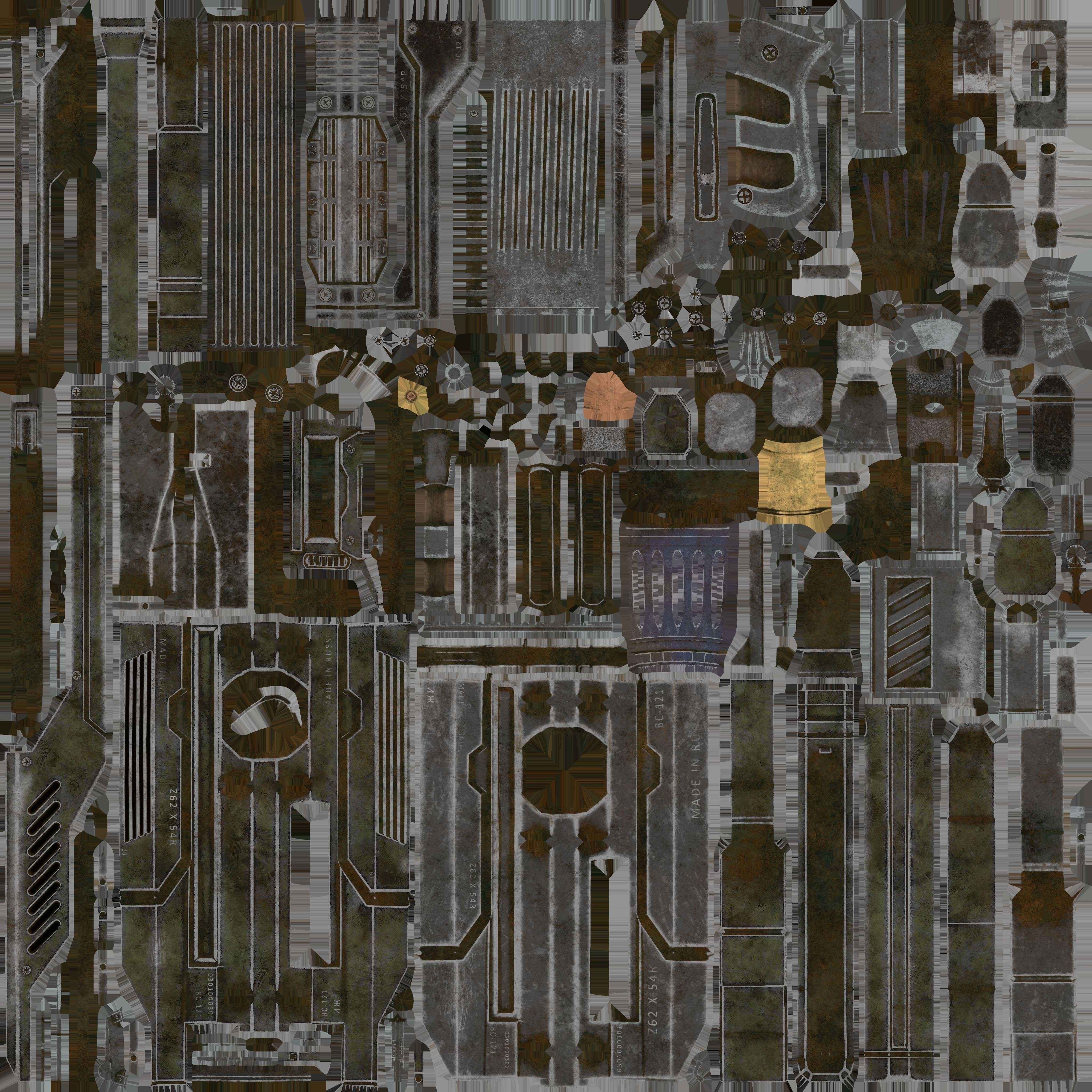 Sniper rifle Low-poly 3D model_9