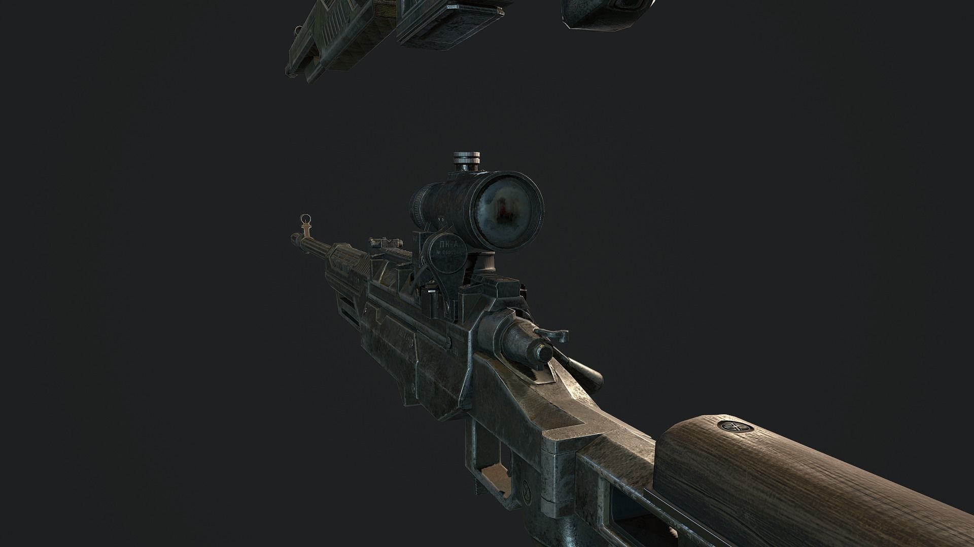 Sniper rifle Low-poly 3D model_8