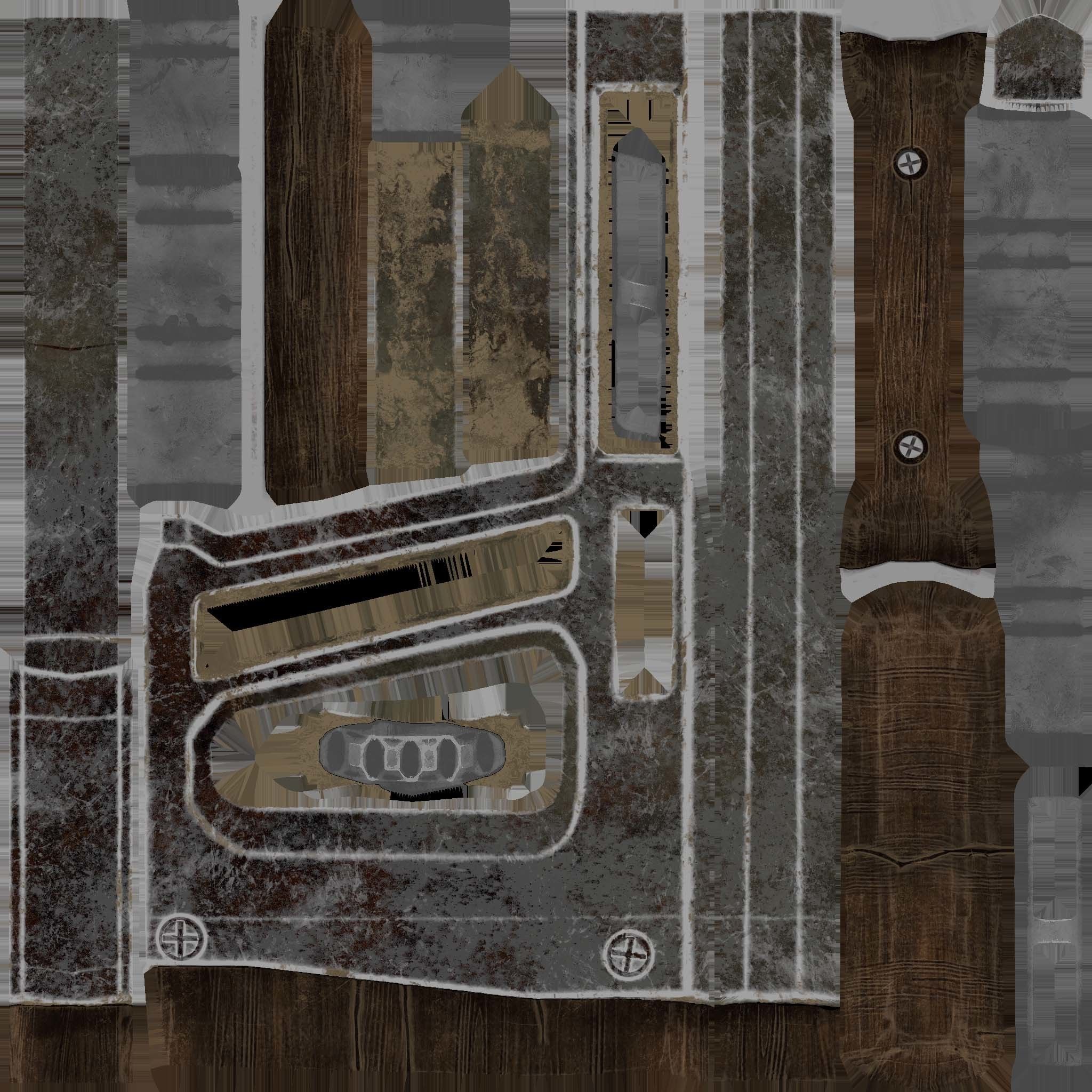 Sniper rifle Low-poly 3D model_13