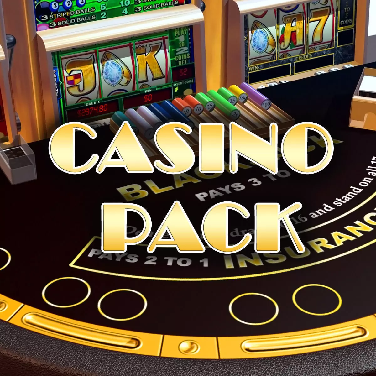 Casino Pack Low-poly 3D model_0