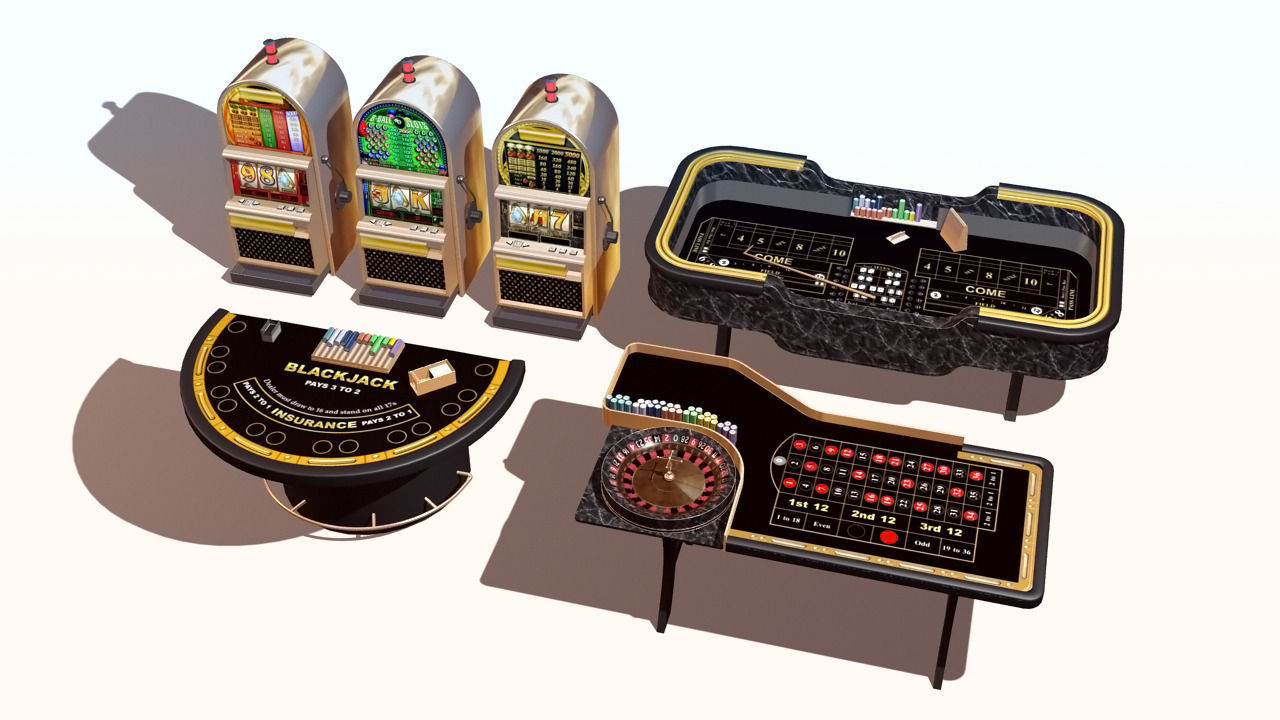 Casino Pack Low-poly 3D model_10