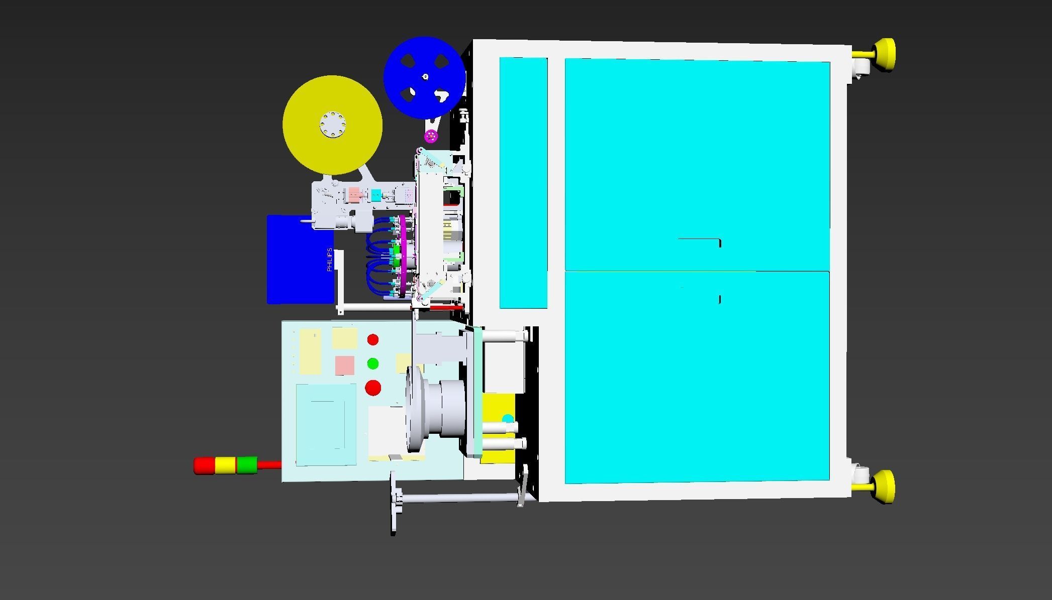 Small product packaging machine Low-poly 3D model_3