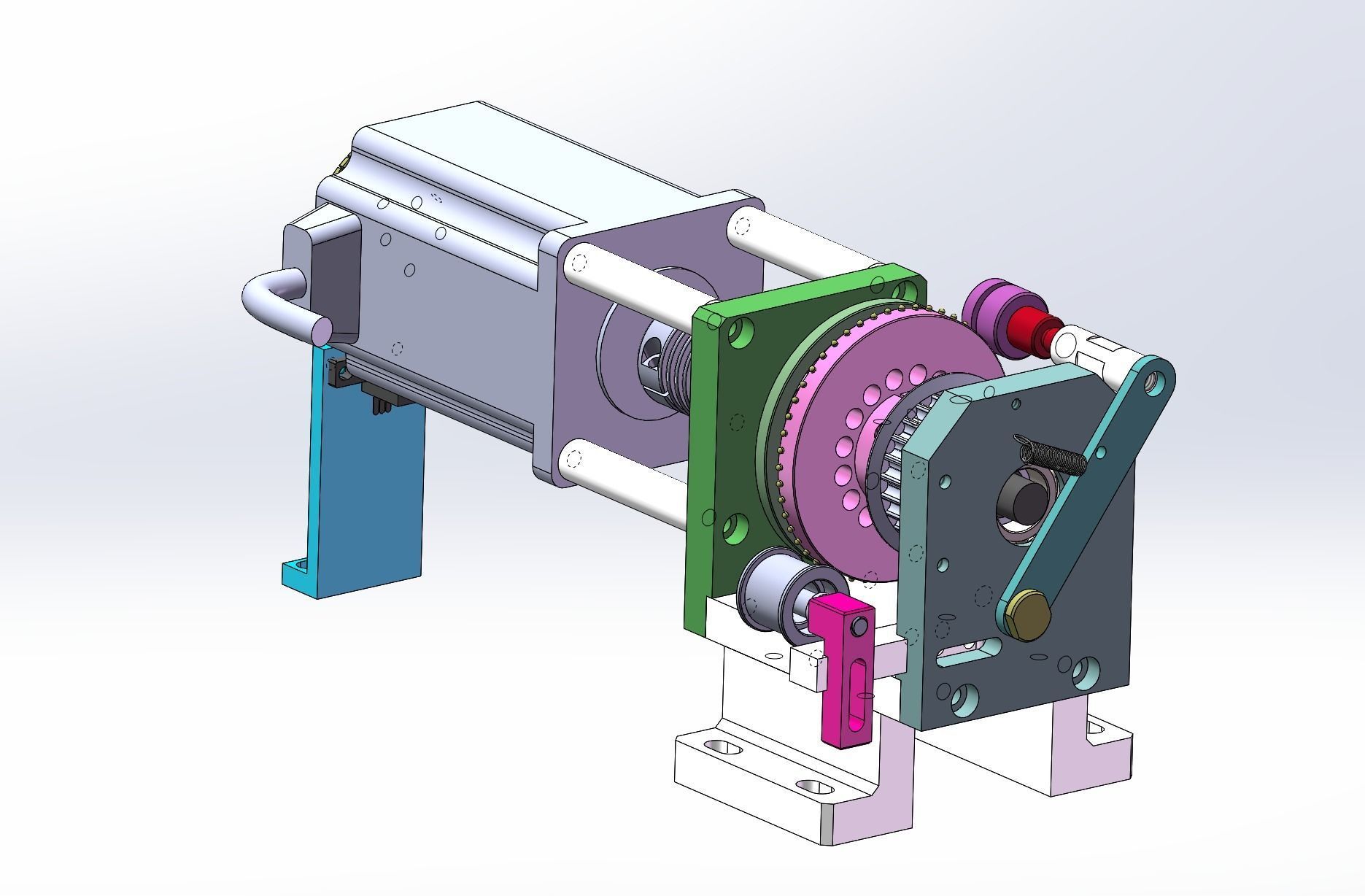 Small product packaging machine Low-poly 3D model_8