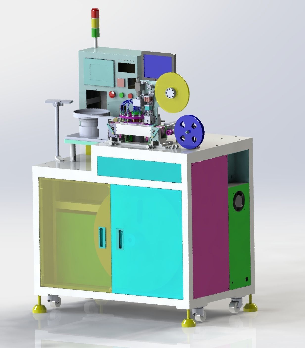 Small product packaging machine Low-poly 3D model_2