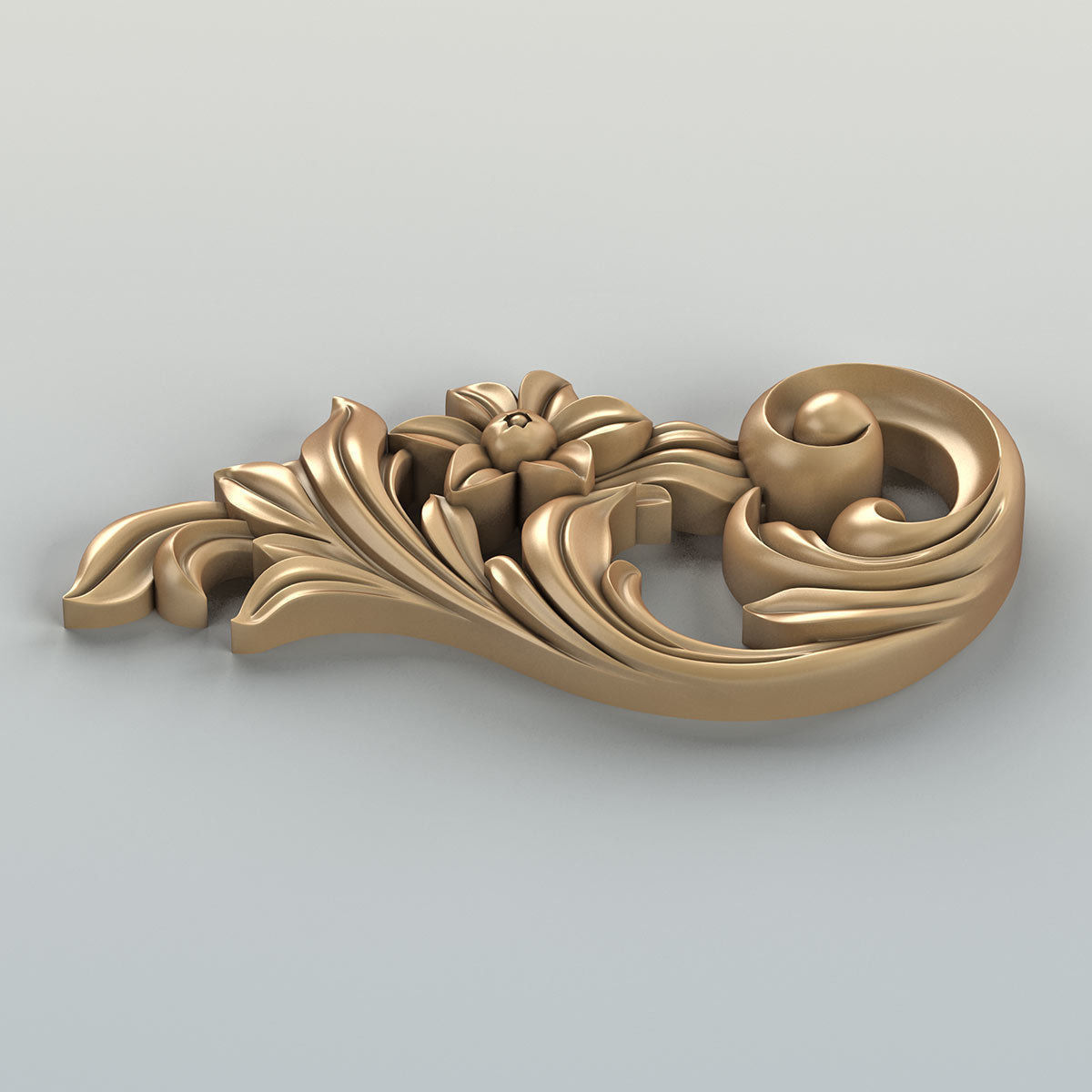 Carved decor horizontal 030 3D model_6