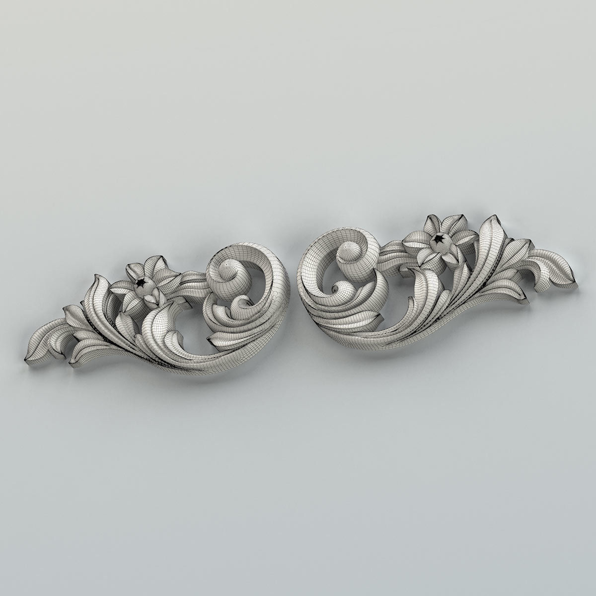 Carved decor horizontal 030 3D model_10