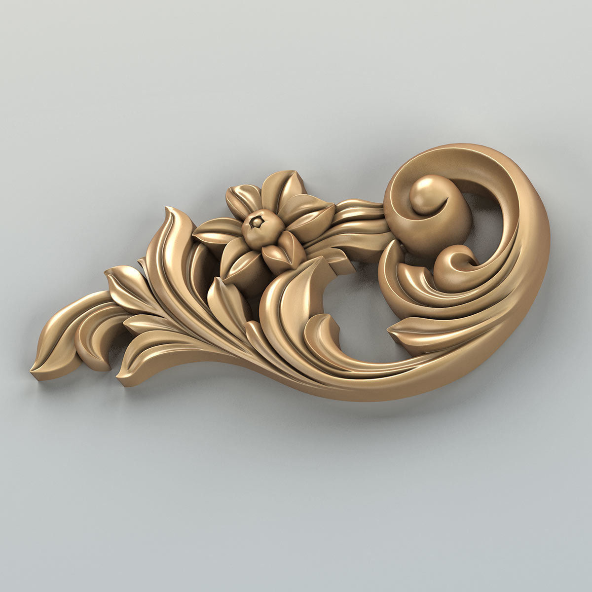 Carved decor horizontal 030 3D model_7