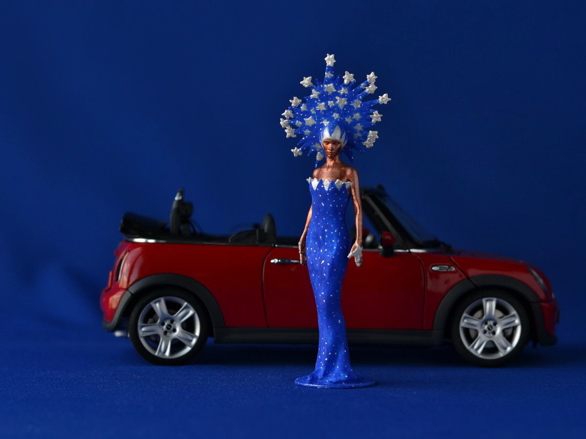 Starstruck statue of woman wearing dress 3D print model_11