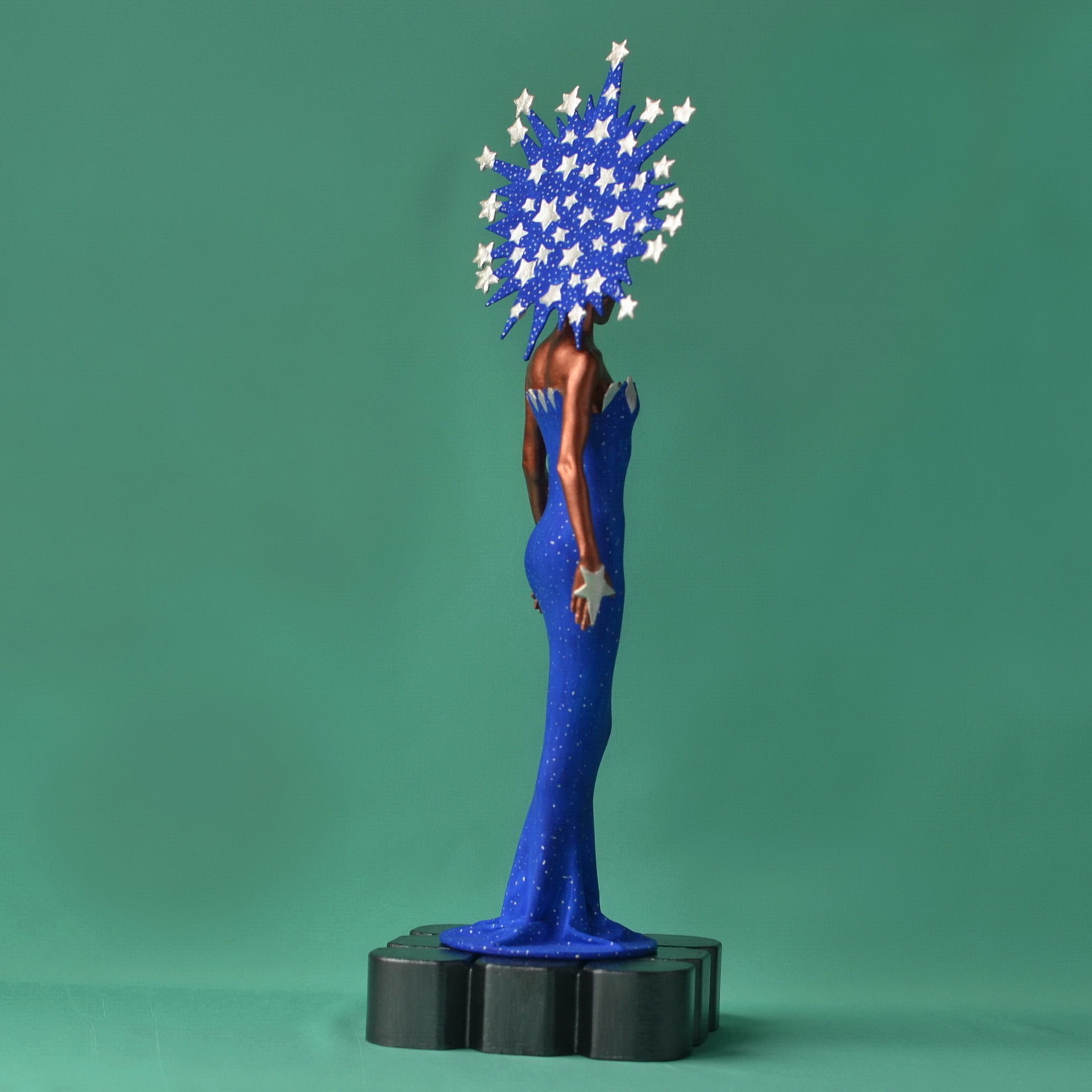 Starstruck statue of woman wearing dress 3D print model_6