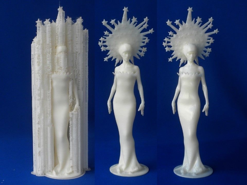 Starstruck statue of woman wearing dress 3D print model_9