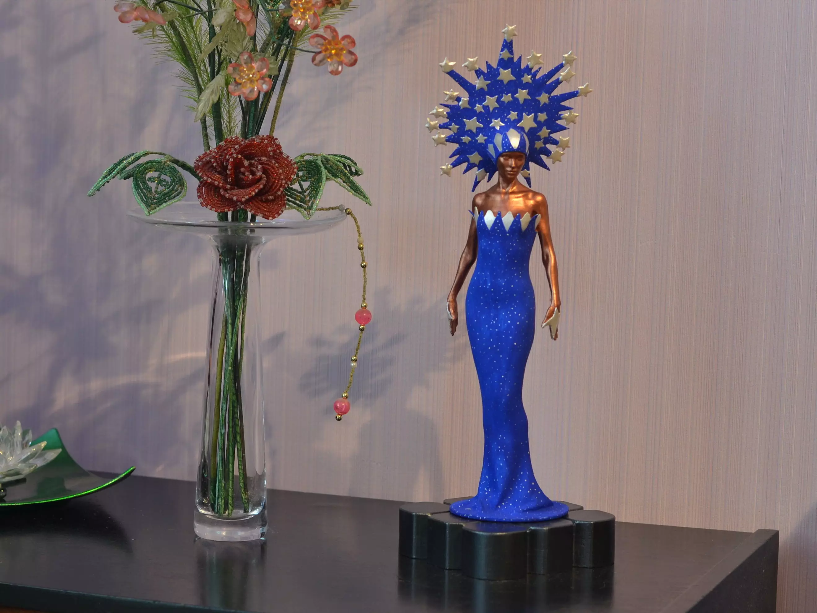 Starstruck statue of woman wearing dress 3D print model_0
