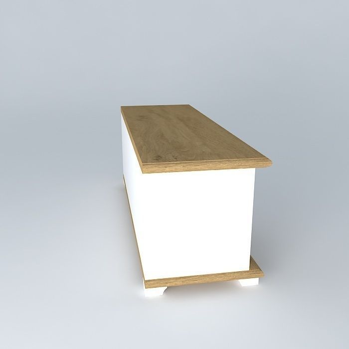 low cabinet with basket Free 3D model_2