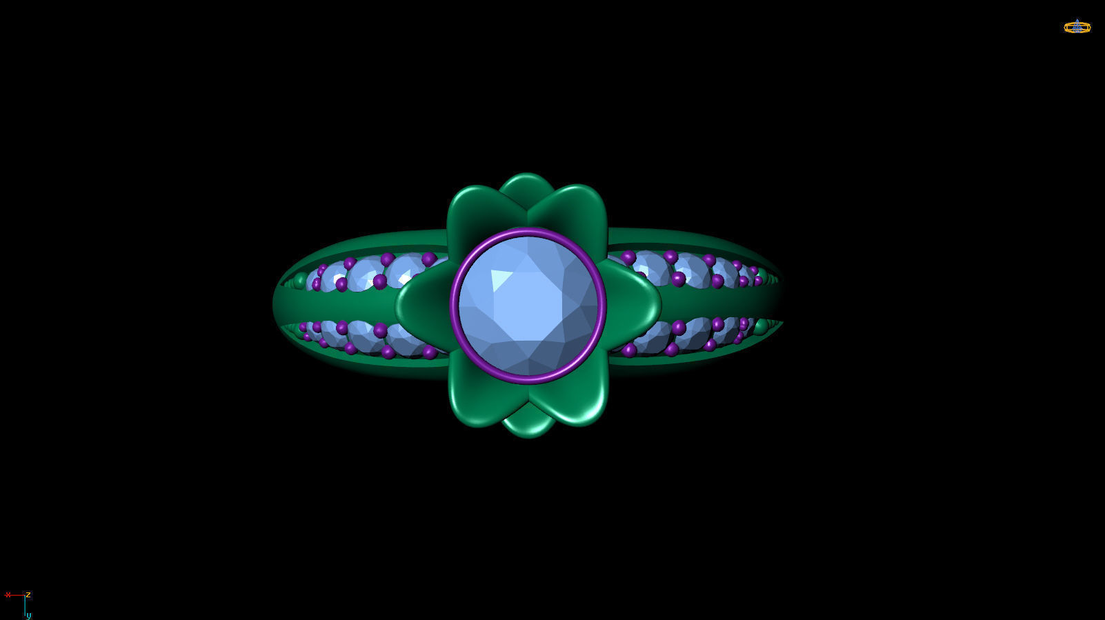 Flower Ring R 0107 3D print model_14