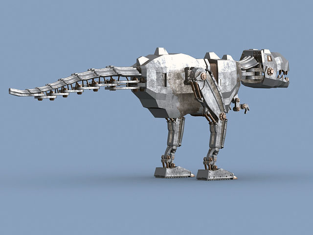 Mechanical dinosaur  3D model_5