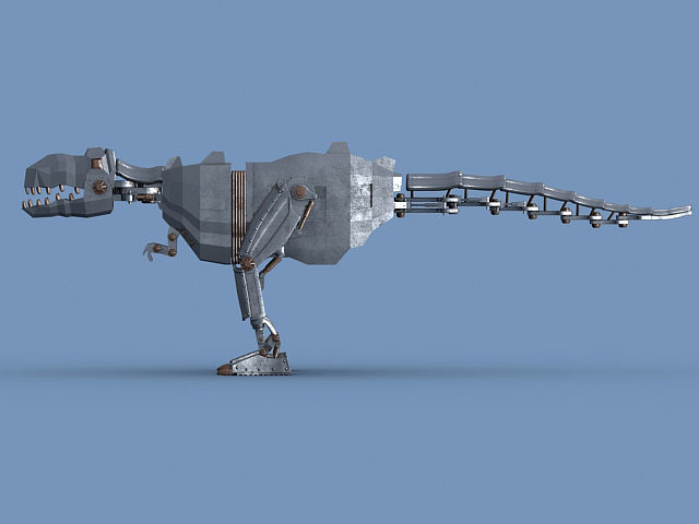 Mechanical dinosaur  3D model_3