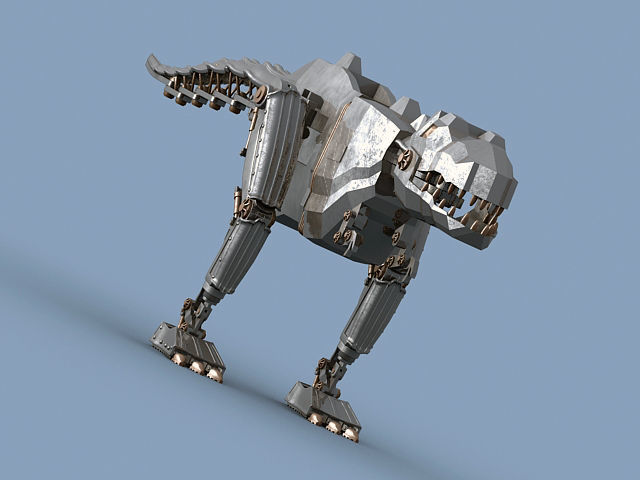 Mechanical dinosaur  3D model_1