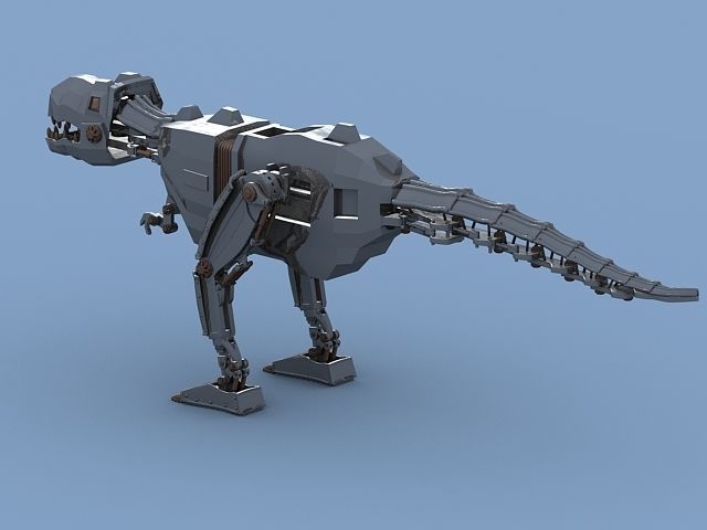 Mechanical dinosaur  3D model_4