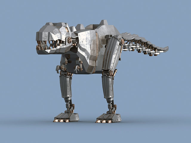 Mechanical dinosaur  3D model_2