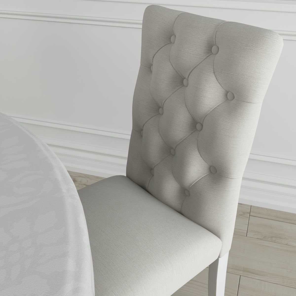  Table and Chairs Brookline Tufted 3D model_5