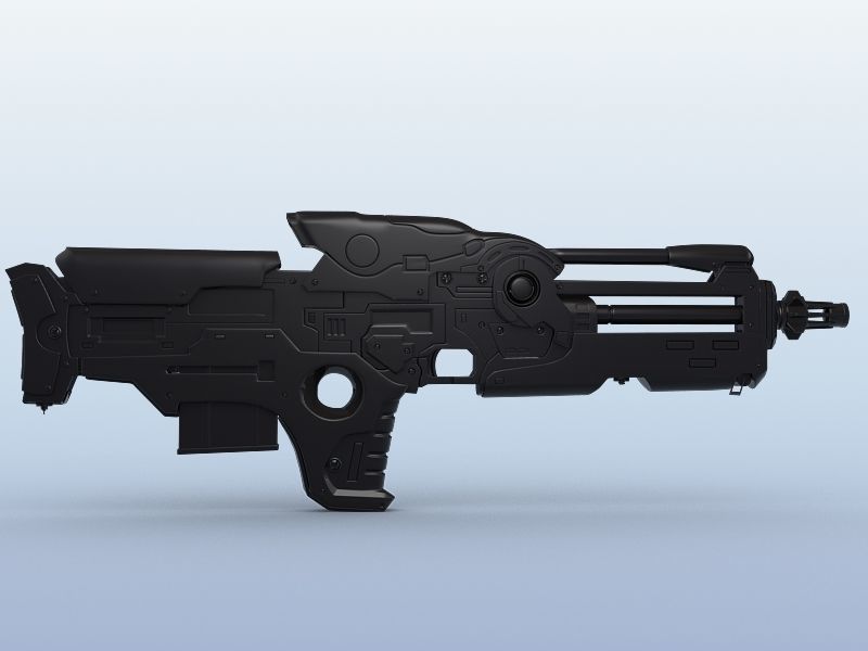 Sci-Fi Gun 02 3D model_5