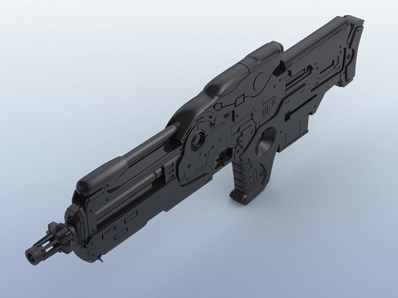 Sci-Fi Gun 02 3D model_3