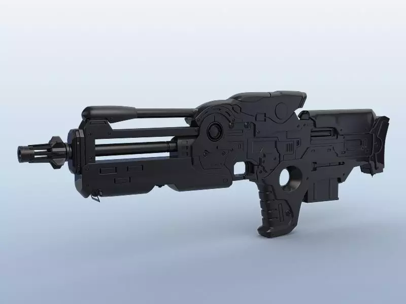 Sci-Fi Gun 02 3D model_0
