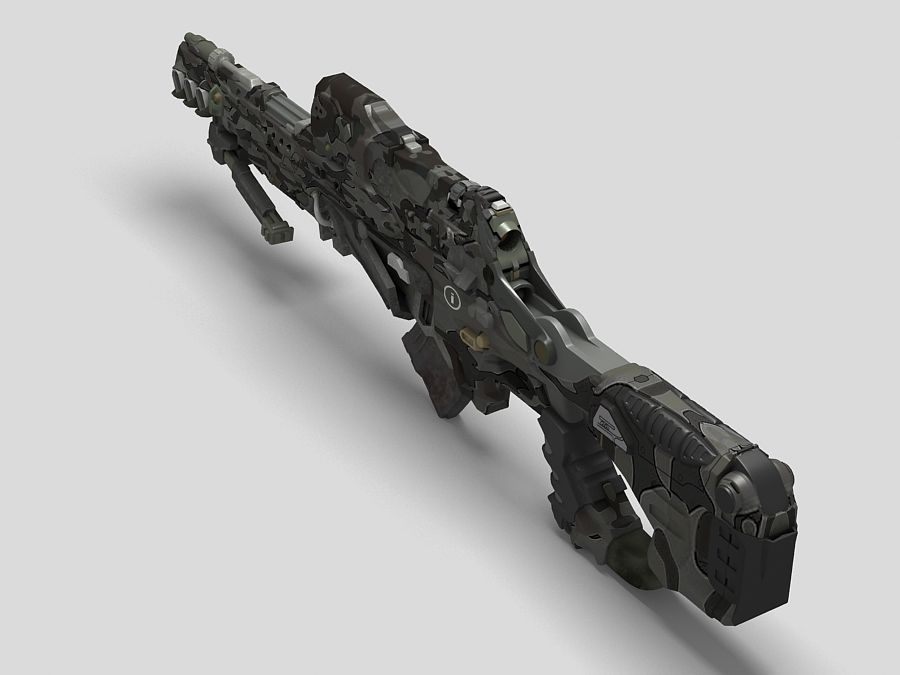 Sci-Fi Gun 03 3D model_3
