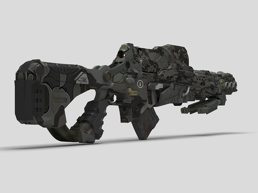 Sci-Fi Gun 03 3D model_2