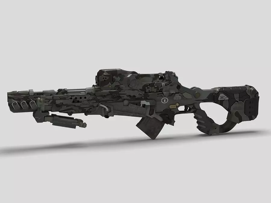 Sci-Fi Gun 03 3D model_0