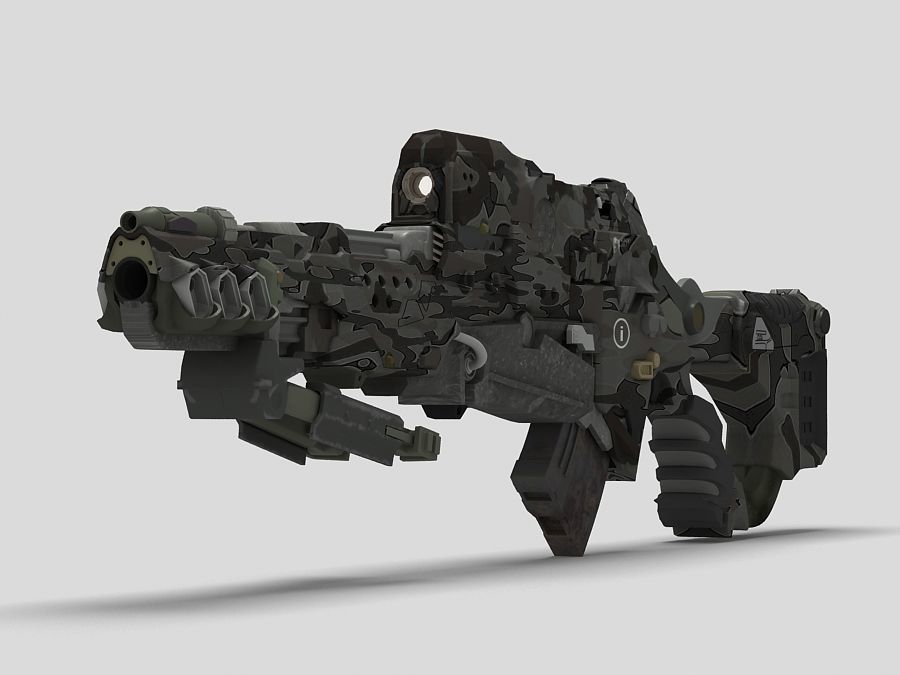 Sci-Fi Gun 03 3D model_4