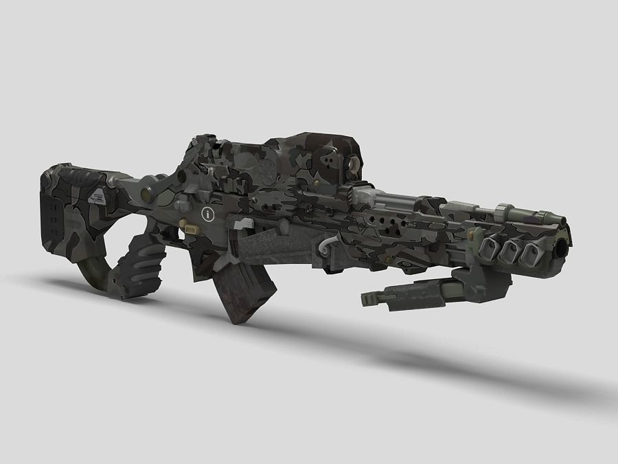 Sci-Fi Gun 03 3D model_1