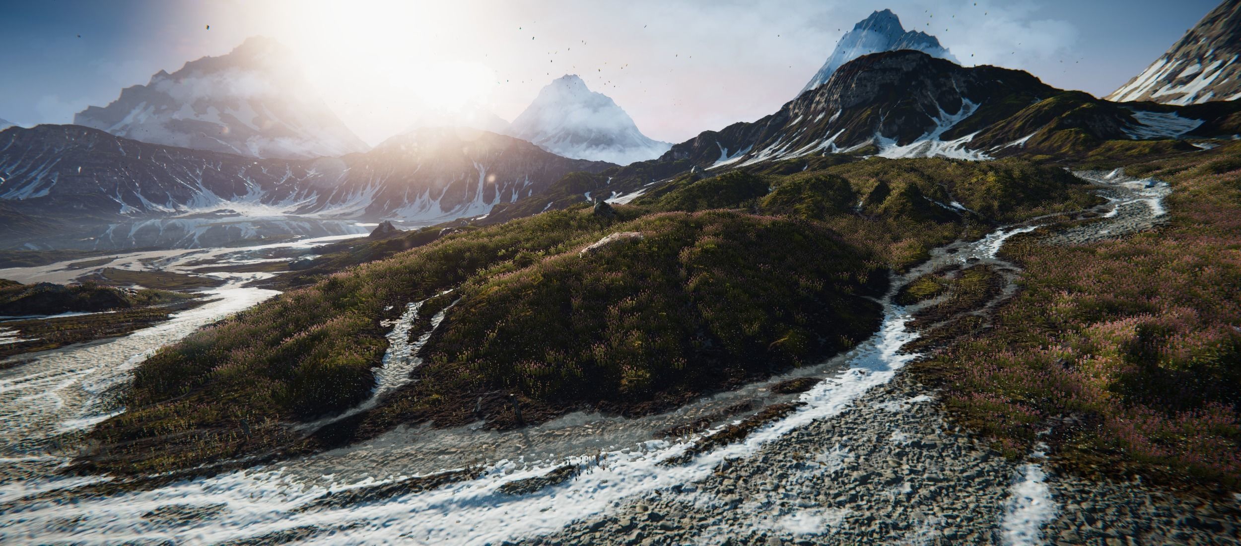 Mountain Lake Valley Environment - Unity 2017 Project Low-poly 3D model_19