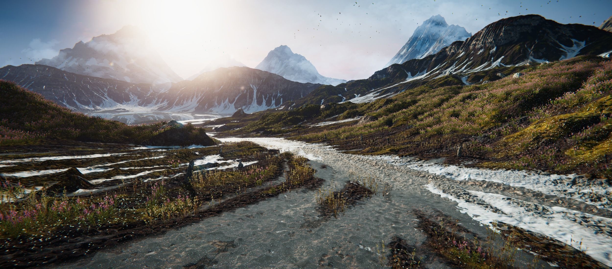 Mountain Lake Valley Environment - Unity 2017 Project Low-poly 3D model_21