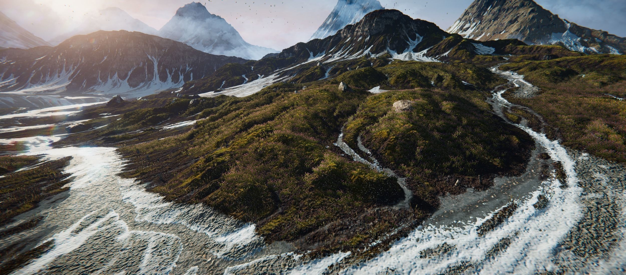 Mountain Lake Valley Environment - Unity 2017 Project Low-poly 3D model_9