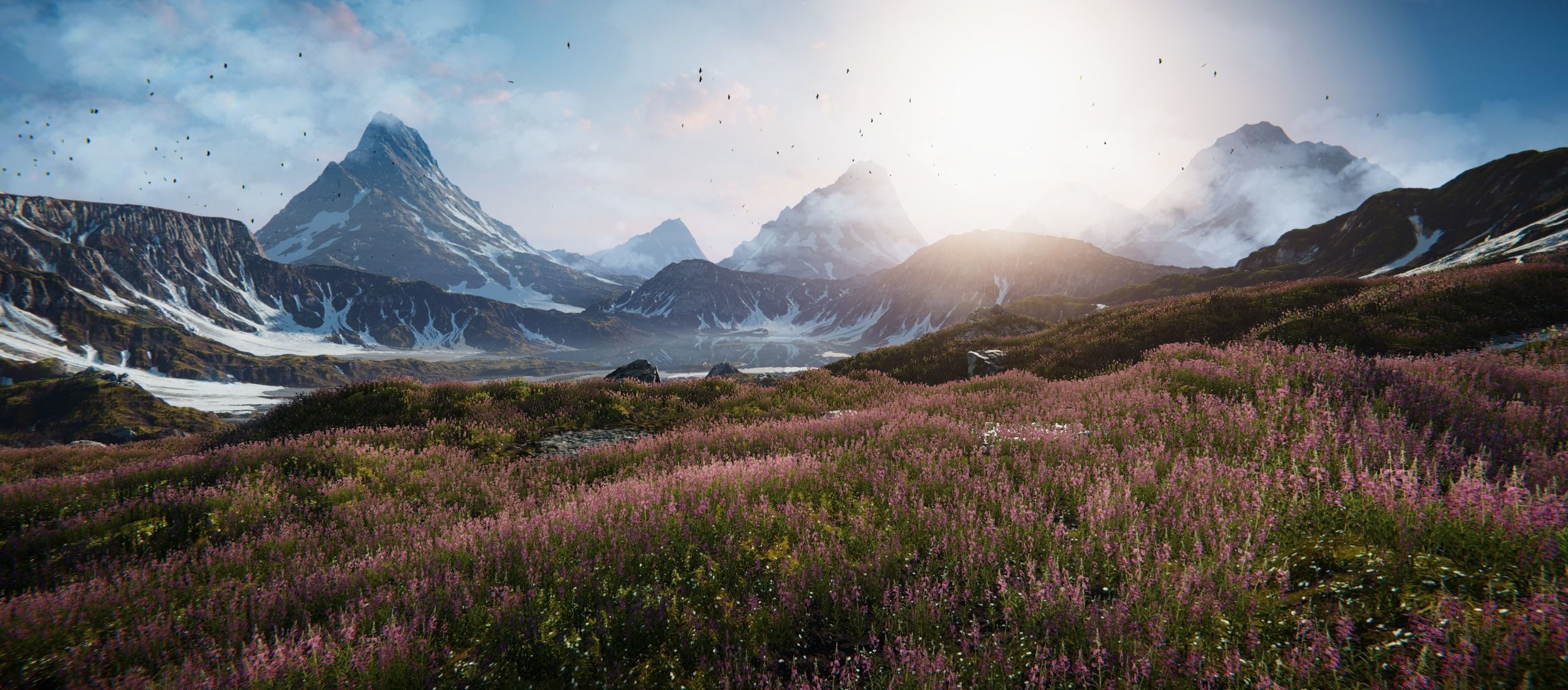 Mountain Lake Valley Environment - Unity 2017 Project Low-poly 3D model_18