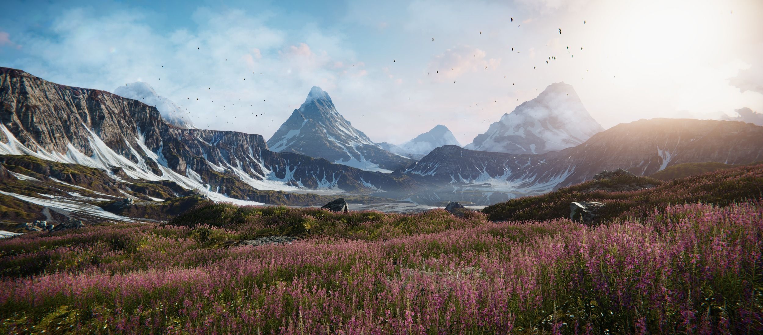 Mountain Lake Valley Environment - Unity 2017 Project Low-poly 3D model_10