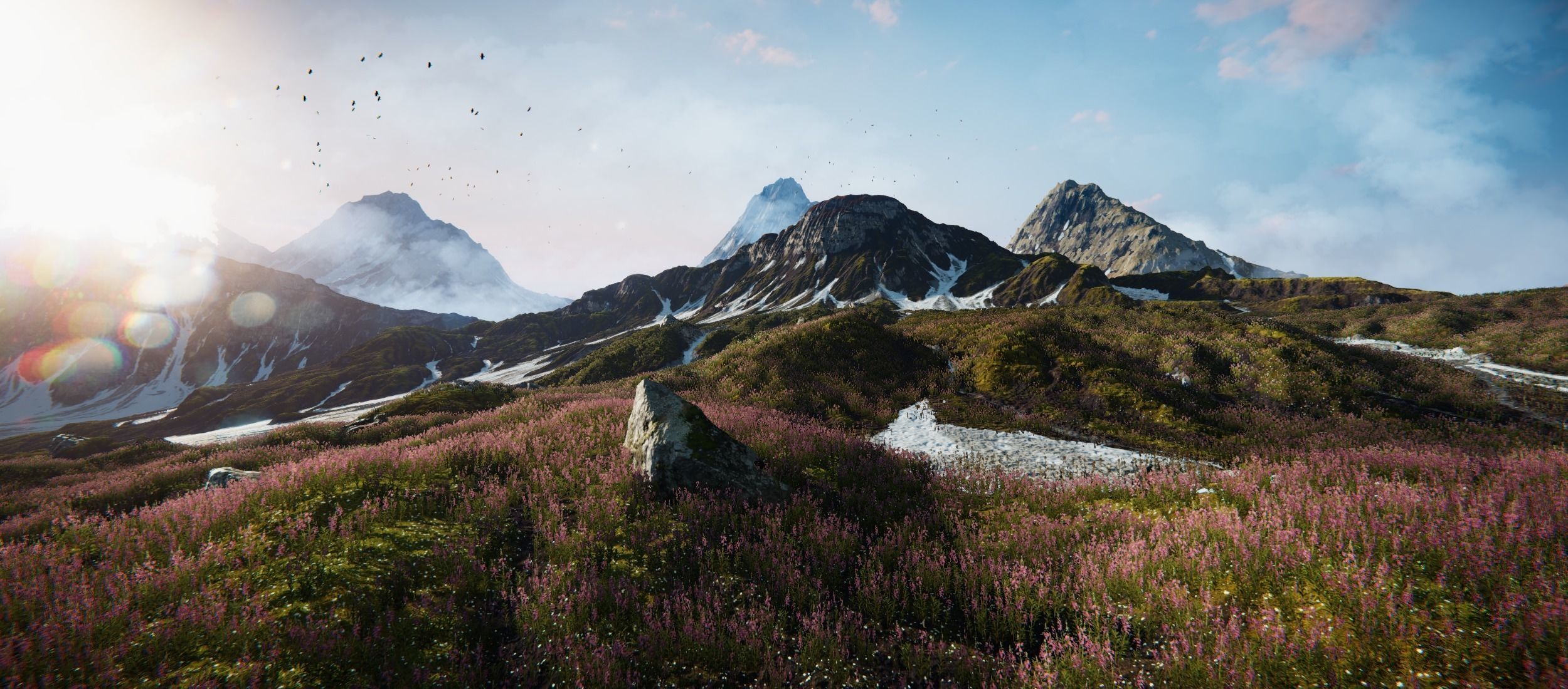 Mountain Lake Valley Environment - Unity 2017 Project Low-poly 3D model_16