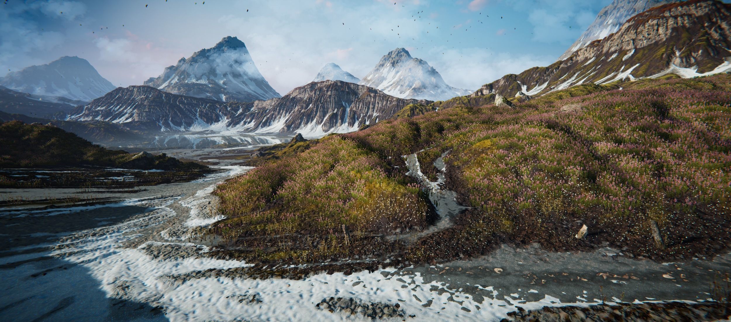 Mountain Lake Valley Environment - Unity 2017 Project Low-poly 3D model_11