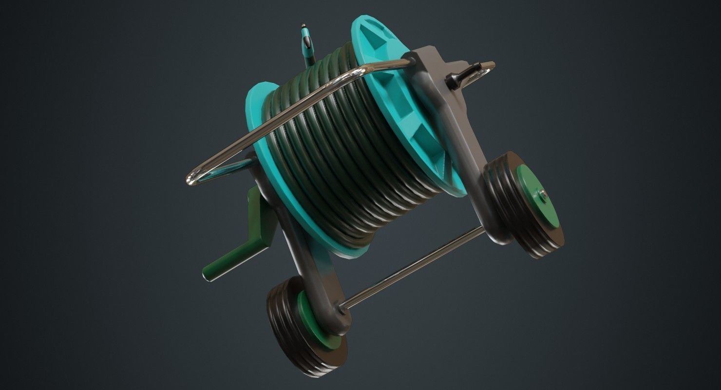 Hose Cart 1A Low-poly 3D model_4