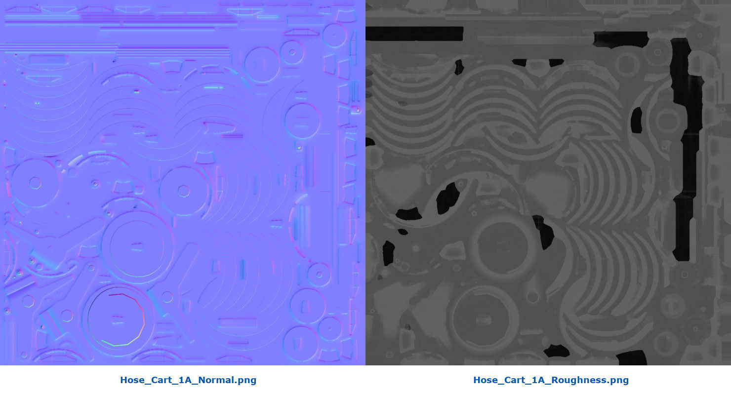 Hose Cart 1A Low-poly 3D model_8