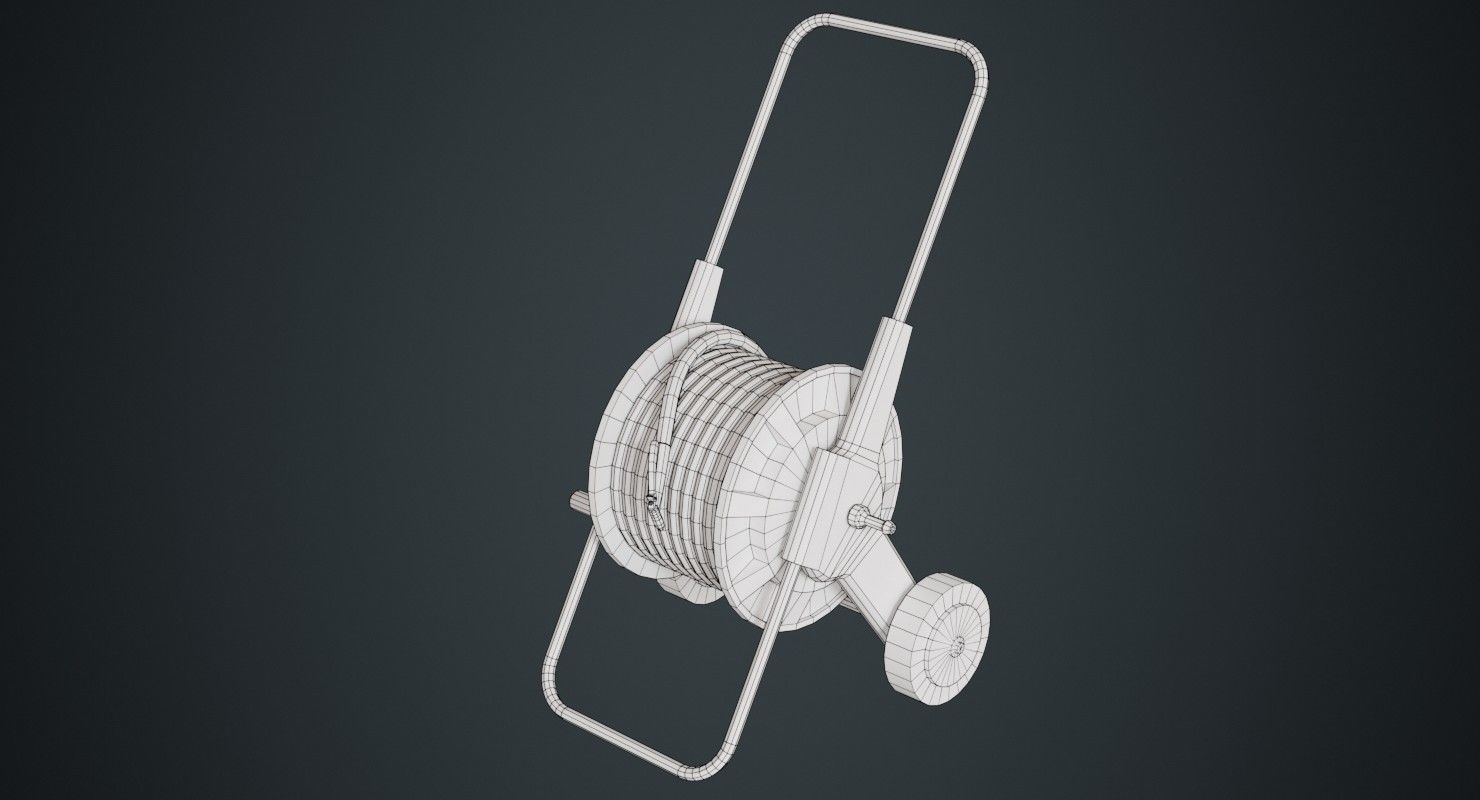 Hose Cart 1A Low-poly 3D model_5