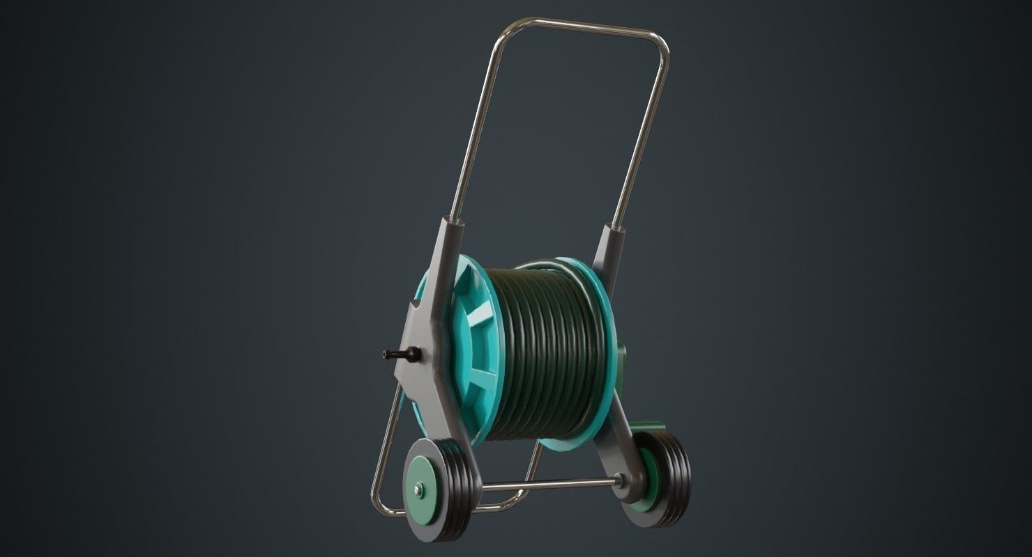 Hose Cart 1A Low-poly 3D model_3