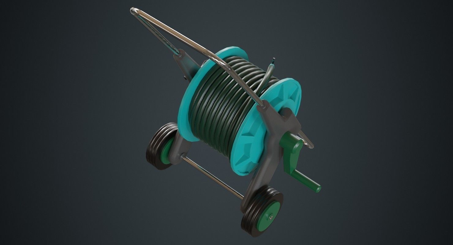 Hose Cart 1A Low-poly 3D model_2