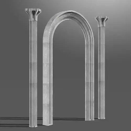 Fantasy arch and column 3D model
