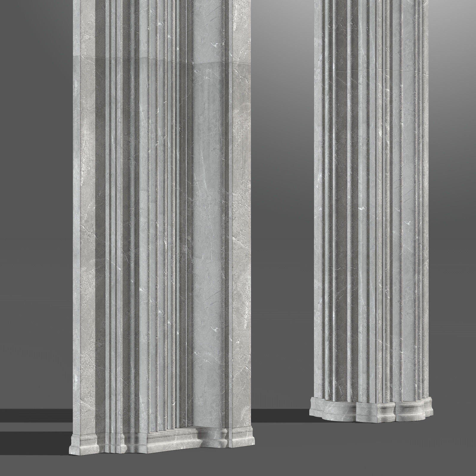 Fantasy arch and column 3D model_3