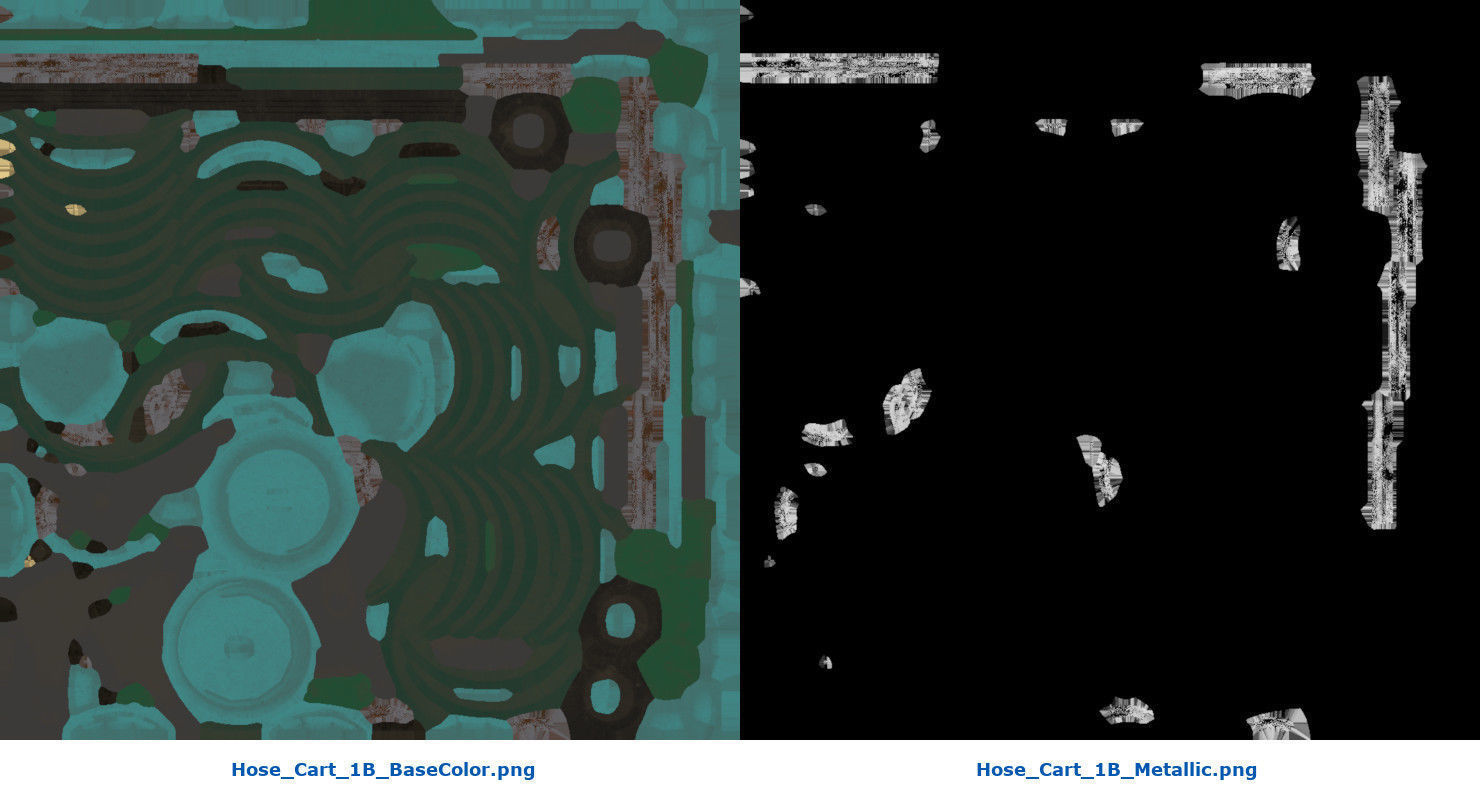 Hose Cart 1B Low-poly 3D model_7