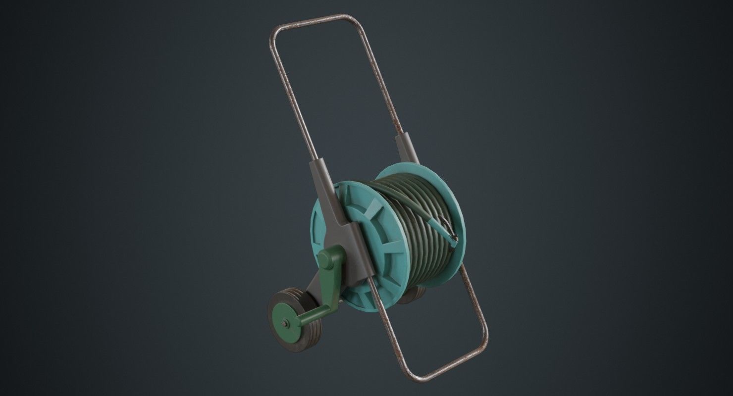 Hose Cart 1B Low-poly 3D model_1