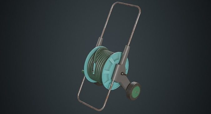 Hose Cart 1B Low-poly 3D model