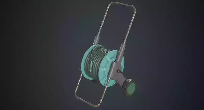 Hose Cart 1B Low-poly 3D model
